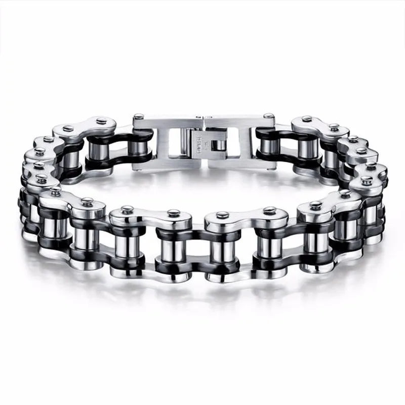 PULSEIRA MASCULINA PUNK ROCK 316L AÇO INOXIDÁVEL