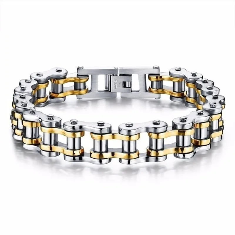 PULSEIRA MASCULINA PUNK ROCK 316L AÇO INOXIDÁVEL